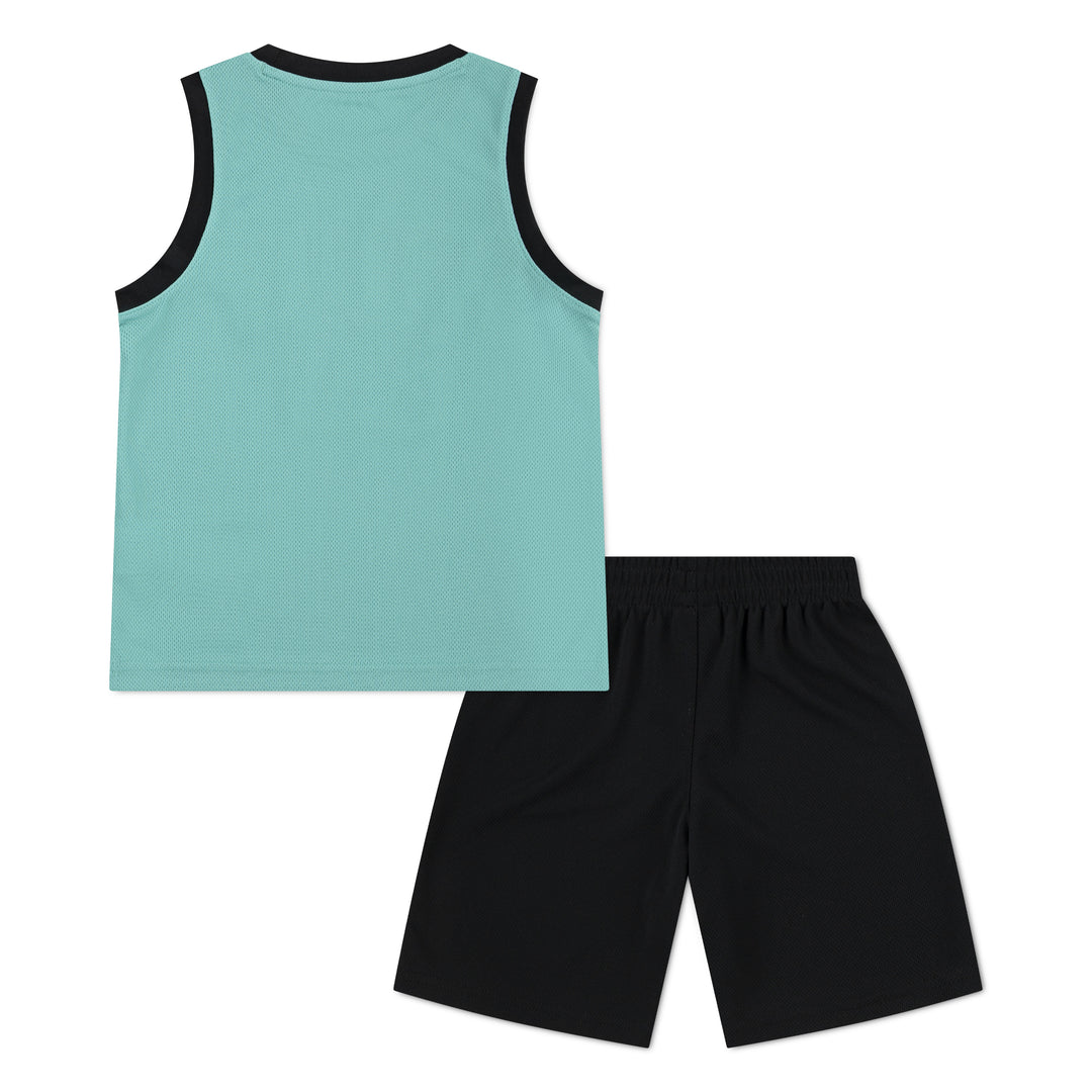 Jordan 23 Jersey Set Black Washed Teal (Little Kids)