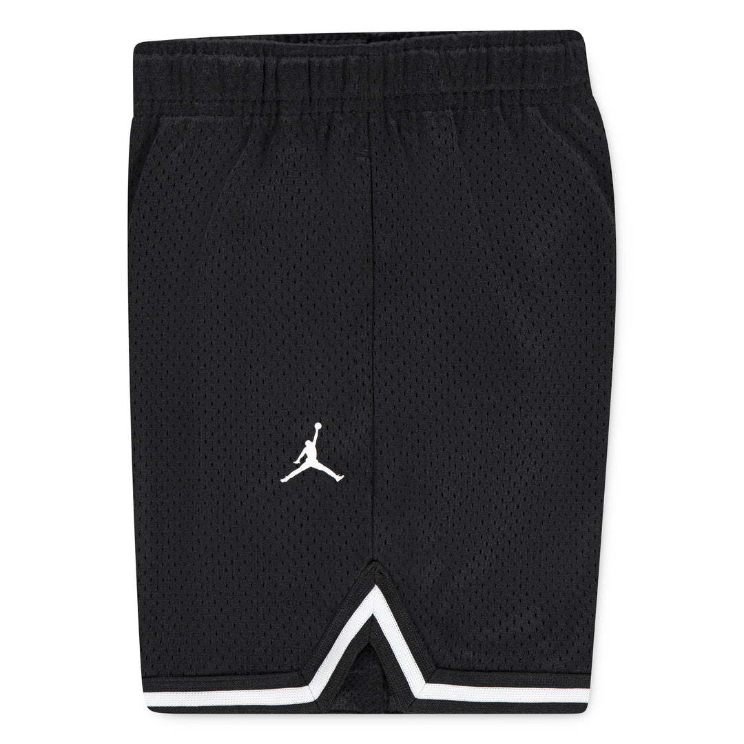 Jordan Boys Taping Mesh Black Shorts (Little Kids)