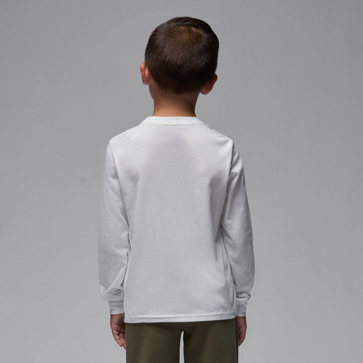 Jordan Boys Jumpman Drips White Long Sleeve T-Shirt (Little Kids)