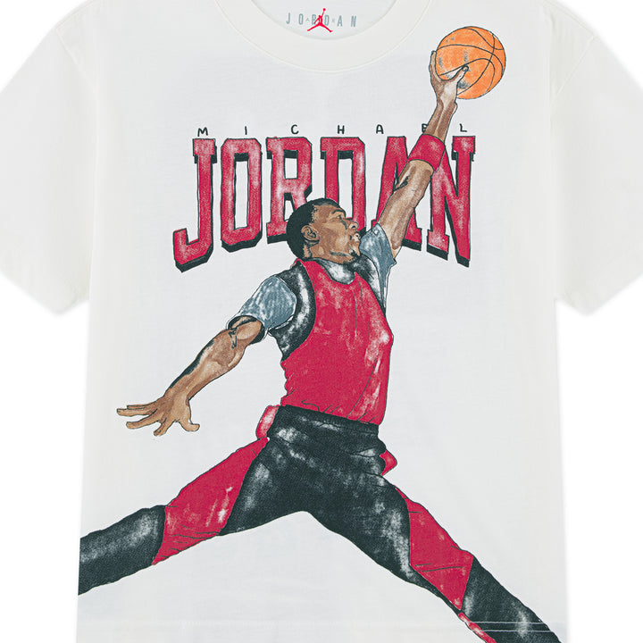 Jordan Boys Sketch White T-Shirt (Little Kids)