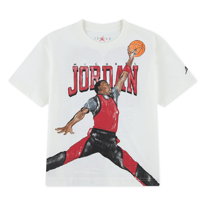 Jordan Boys Sketch White T-Shirt (Little Kids)