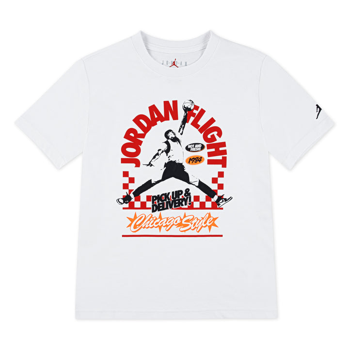 Jordan Boys Deep Dish Short Sleeve T-Shirt White (Big Kids)