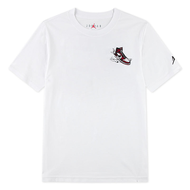 Jordan Boys Varsity Split Short Sleeve T-Shirt White (Big Kids)