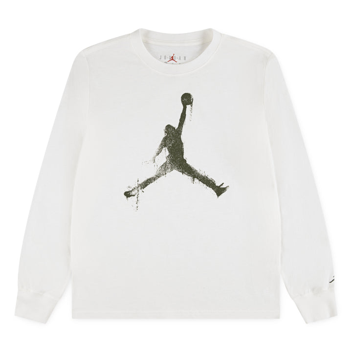 Jordan Boys Jumpman Drips White Long Sleeve T-Shirt (Big Kids)