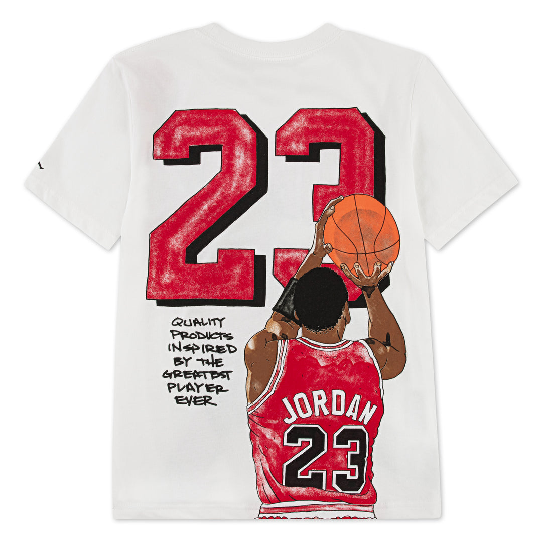 Jordan Boys Sketch White T-Shirt (Big Kids)