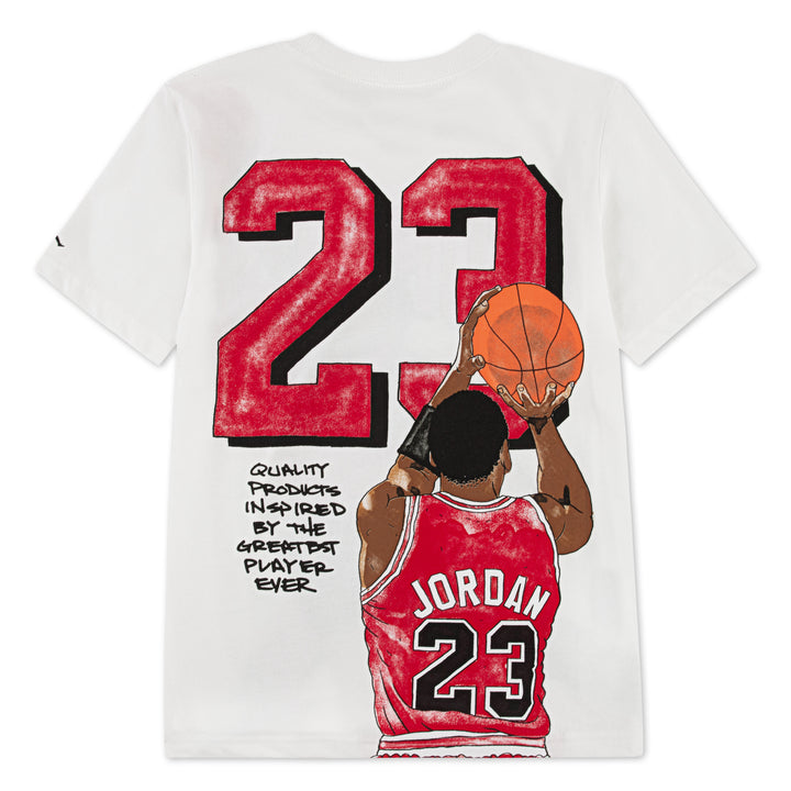 Jordan Boys Sketch White T-Shirt (Big Kids)