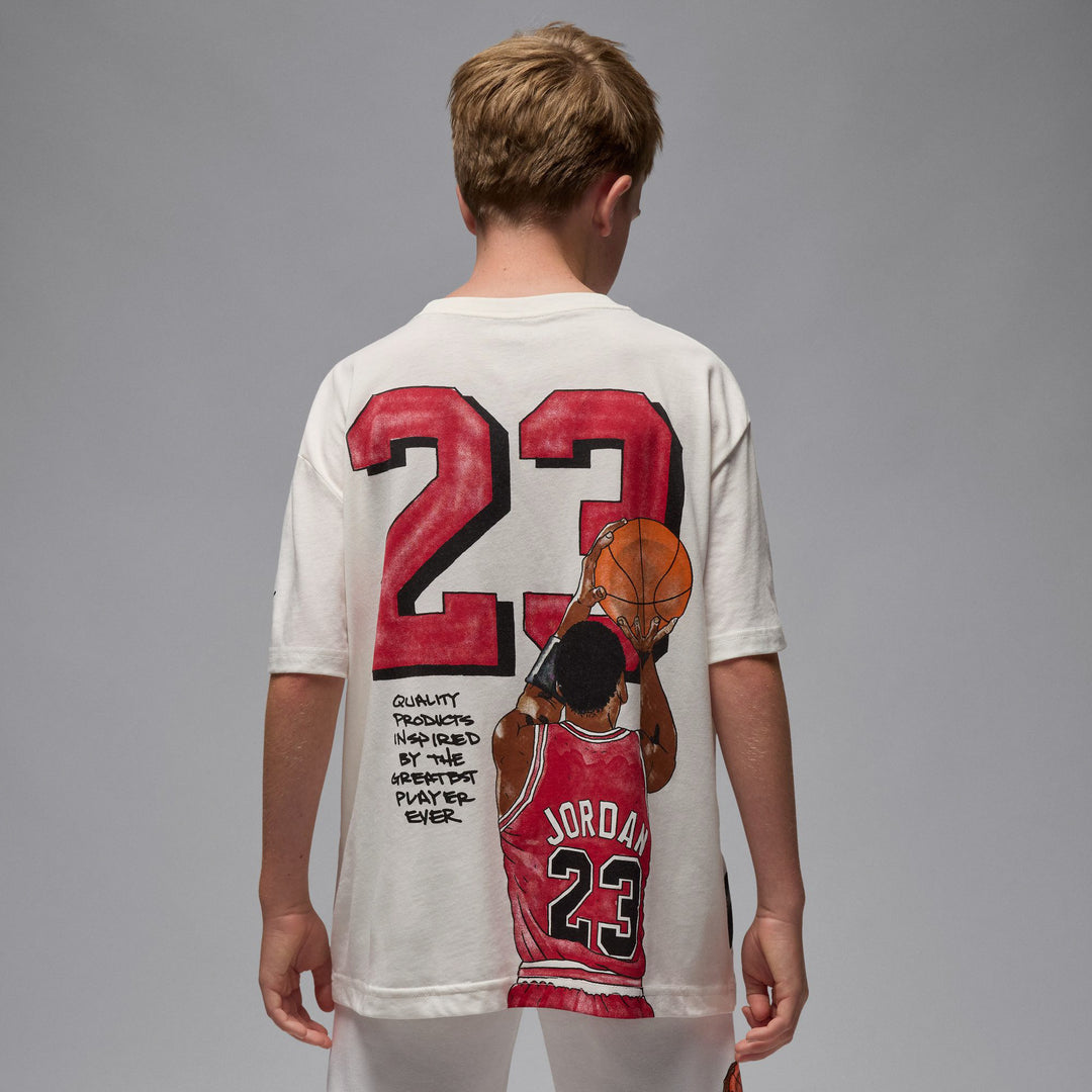Jordan Boys Sketch White T-Shirt (Big Kids)