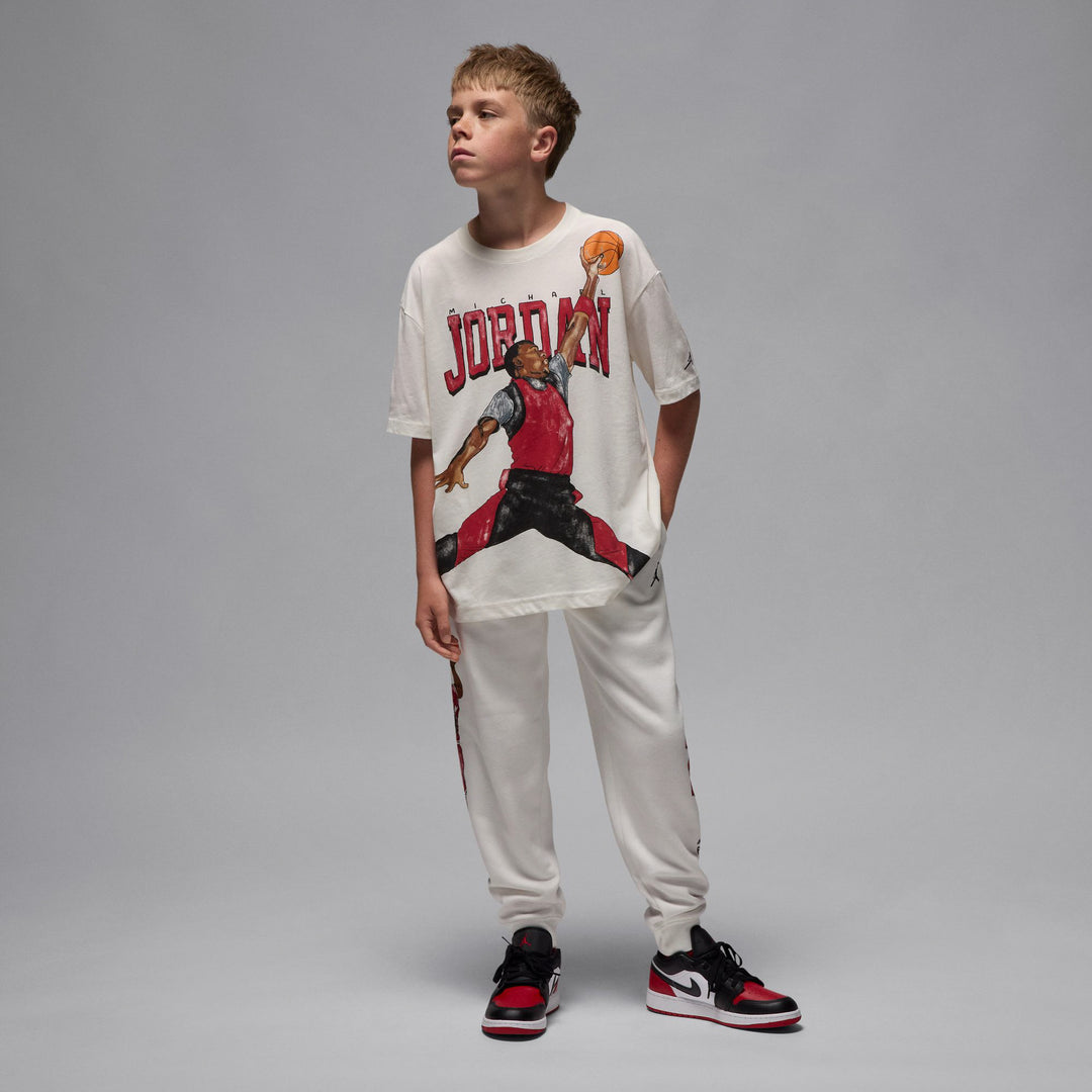 Jordan Boys Sketch White T-Shirt (Big Kids)