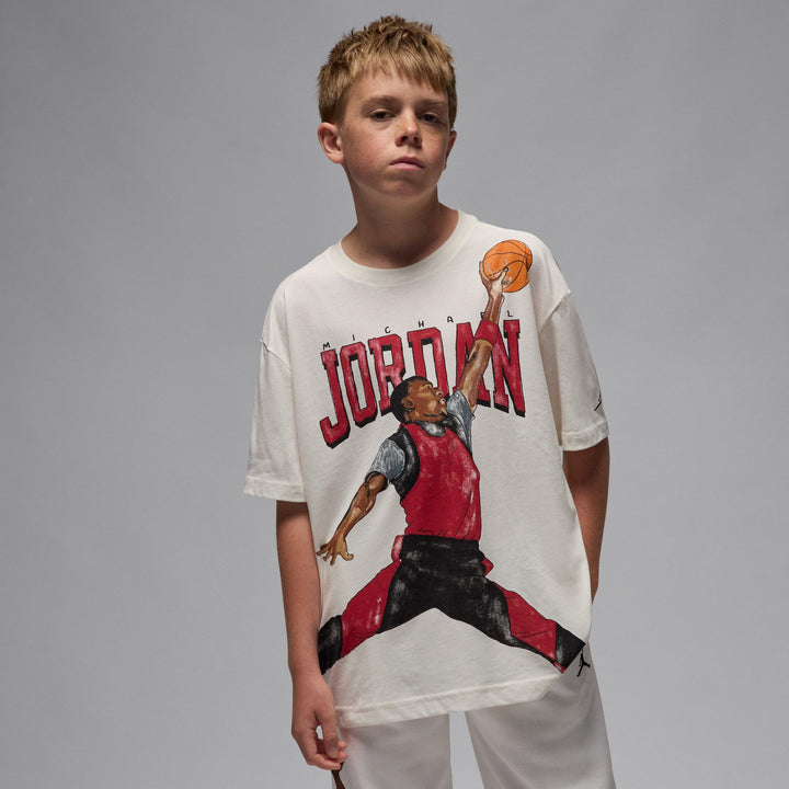 Jordan Boys Sketch White T-Shirt (Big Kids)