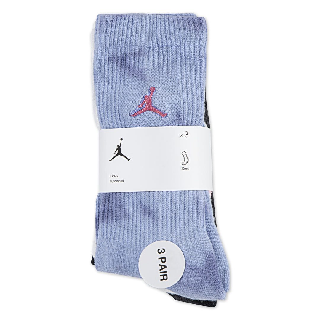 Jordan Girls Blue Jeans & Bling 3 Pack Crew Socks Cobalt Bliss (Big Kids)