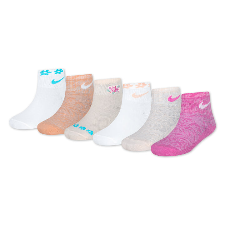 Nike Girls Wild Flower 6 Pack Ankle Playful Pink (Little Kids)