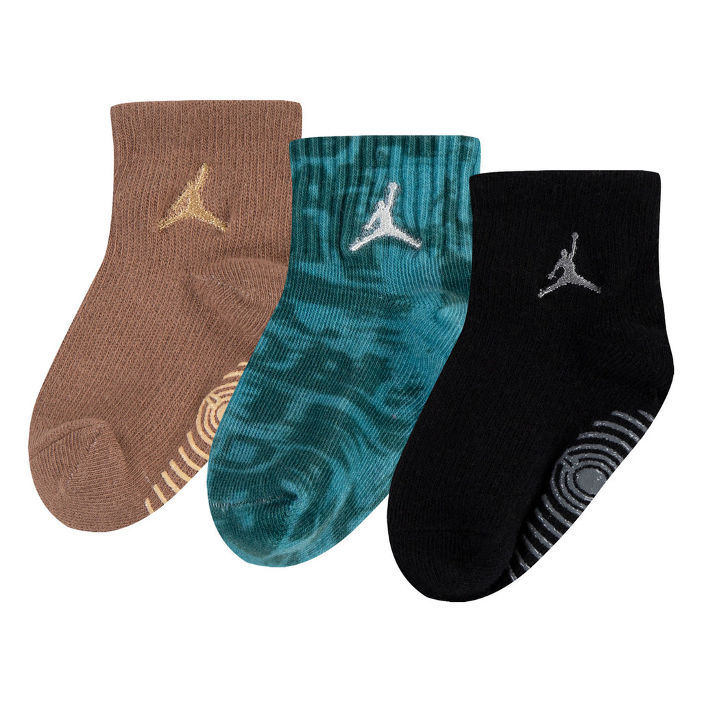 Jordan 3 Piece Ankle Gripper Socks Green Infant Rookie MY