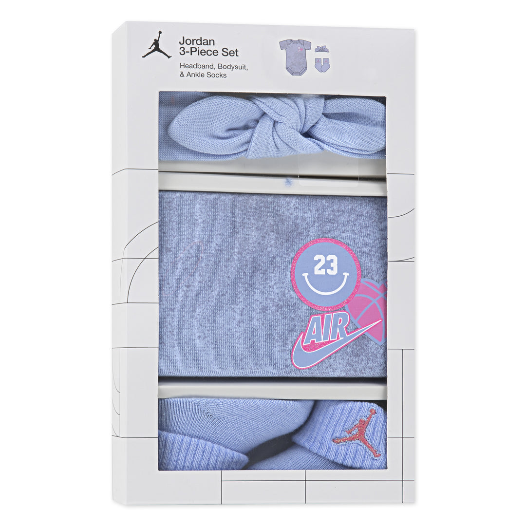 Jordan Girls Blue Jeans & Bling 3PC Box Set Cobalt Bliss (Newborn)