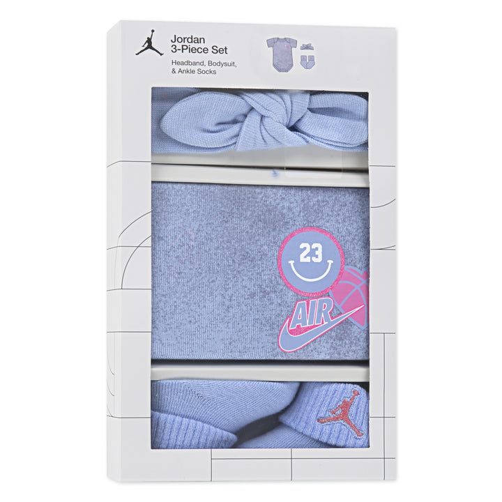 Jordan Girls Blue Jeans & Bling 3PC Box Set Cobalt Bliss (Newborn)