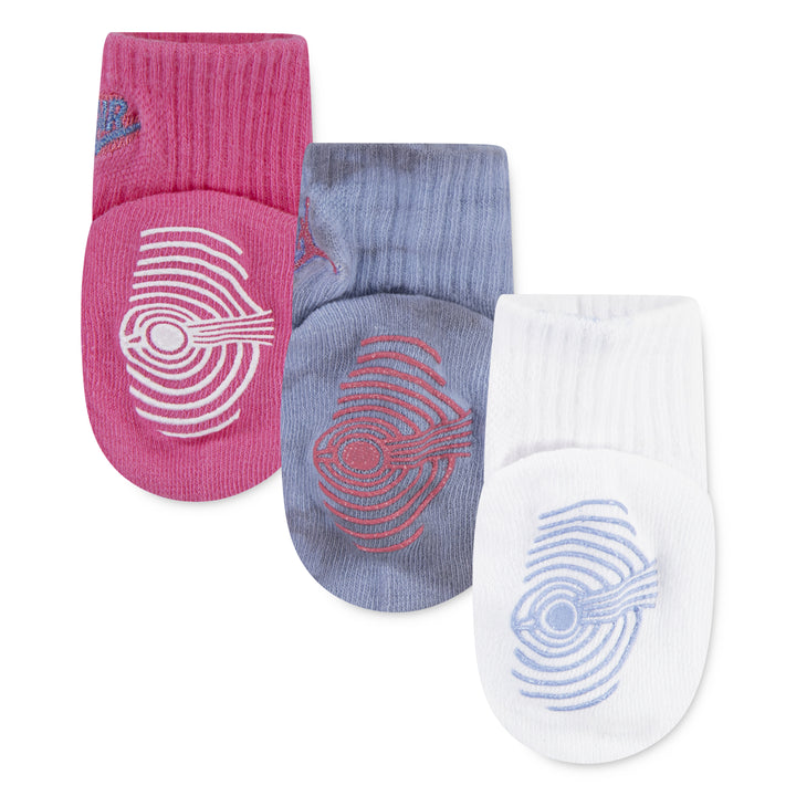 Jordan Girls Blue Jeans & Bling 3 Pack Ankle Socks Cobalt Bliss (Infant)