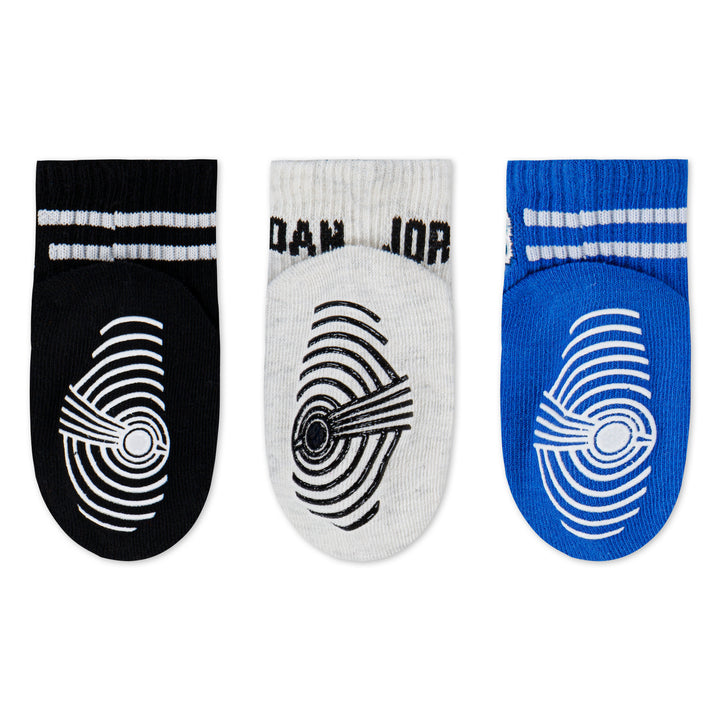Jordan Boys MVP 3 Pack Ankle Socks Birch Heather (Infant)
