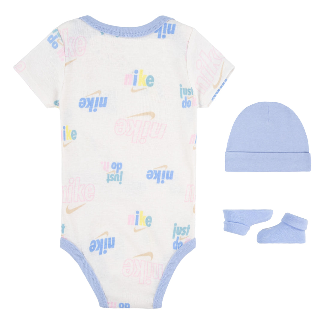 Nike E1D1 Neutral 3 Piece Gift Set Sail (Newborn)