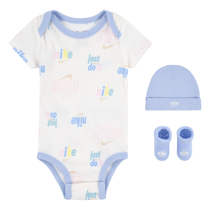 Nike E1D1 Neutral 3 Piece Gift Set Sail (Newborn)