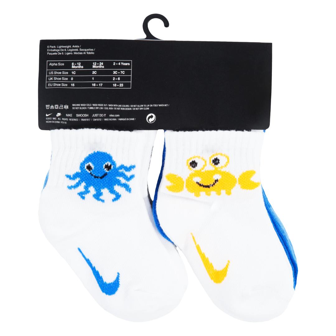 Nike KSA Coral Reef 6-Pack Socks (Infant)