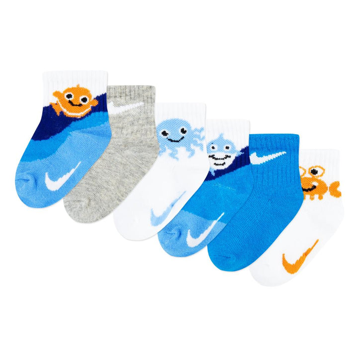 Nike KSA Coral Reef 6-Pack Socks (Infant)