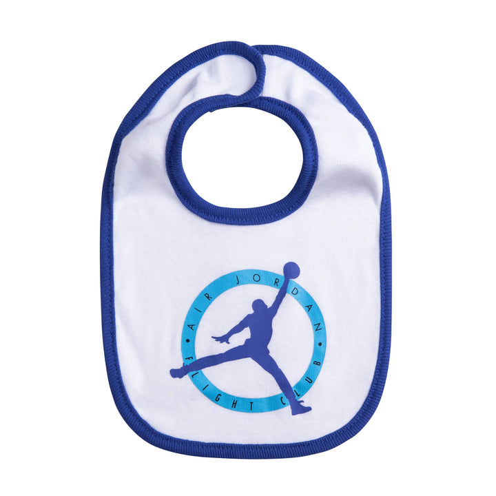 Jordan 3-Piece Bodysuit, Bib & Booties Blue Gift Set (Newborn)