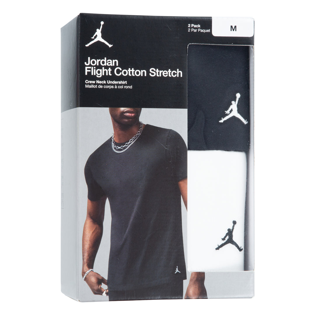 Jordan Flight Cotton Stretch Crew Neck Undershirt 2 Pack (Big Kids)