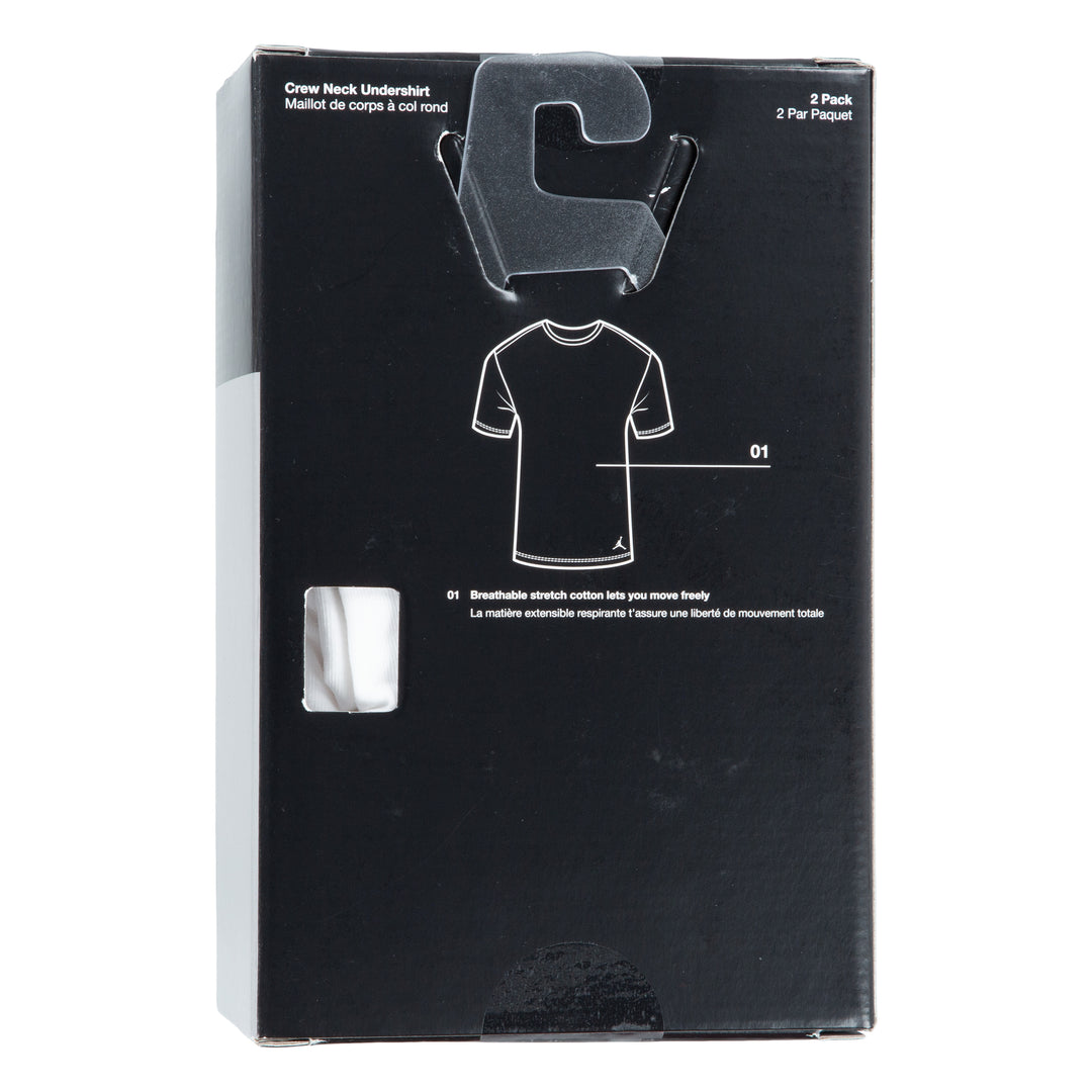 Jordan Flight Cotton Stretch Crew Neck Undershirt 2 Pack (Big Kids)