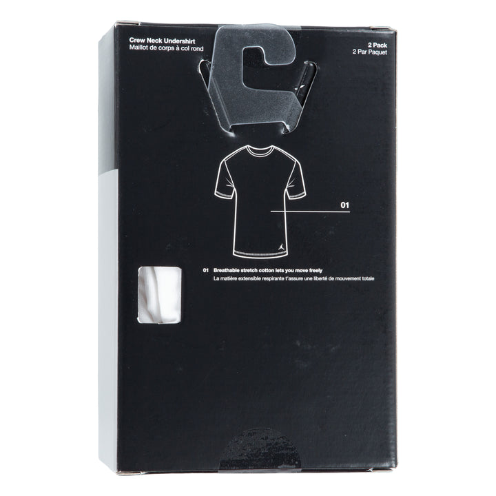 Jordan Flight Cotton Stretch Crew Neck Undershirt 2 Pack (Big Kids)