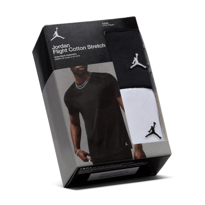 Jordan Flight Cotton Stretch Crew Neck Undershirt 2 Pack (Big Kids)