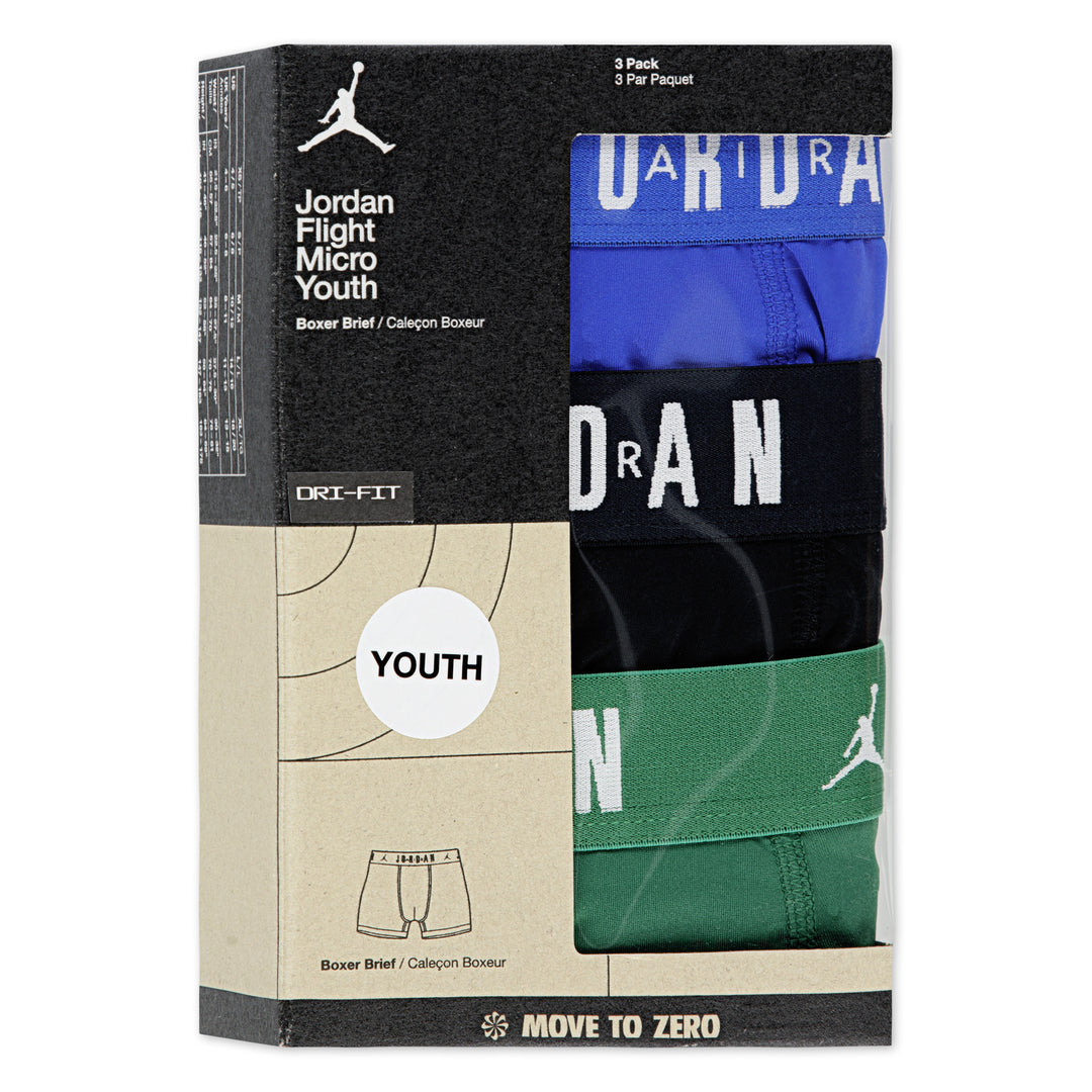 Jordan Flight Micro Youth Boxer Brief 3 Pack (Big Kids)