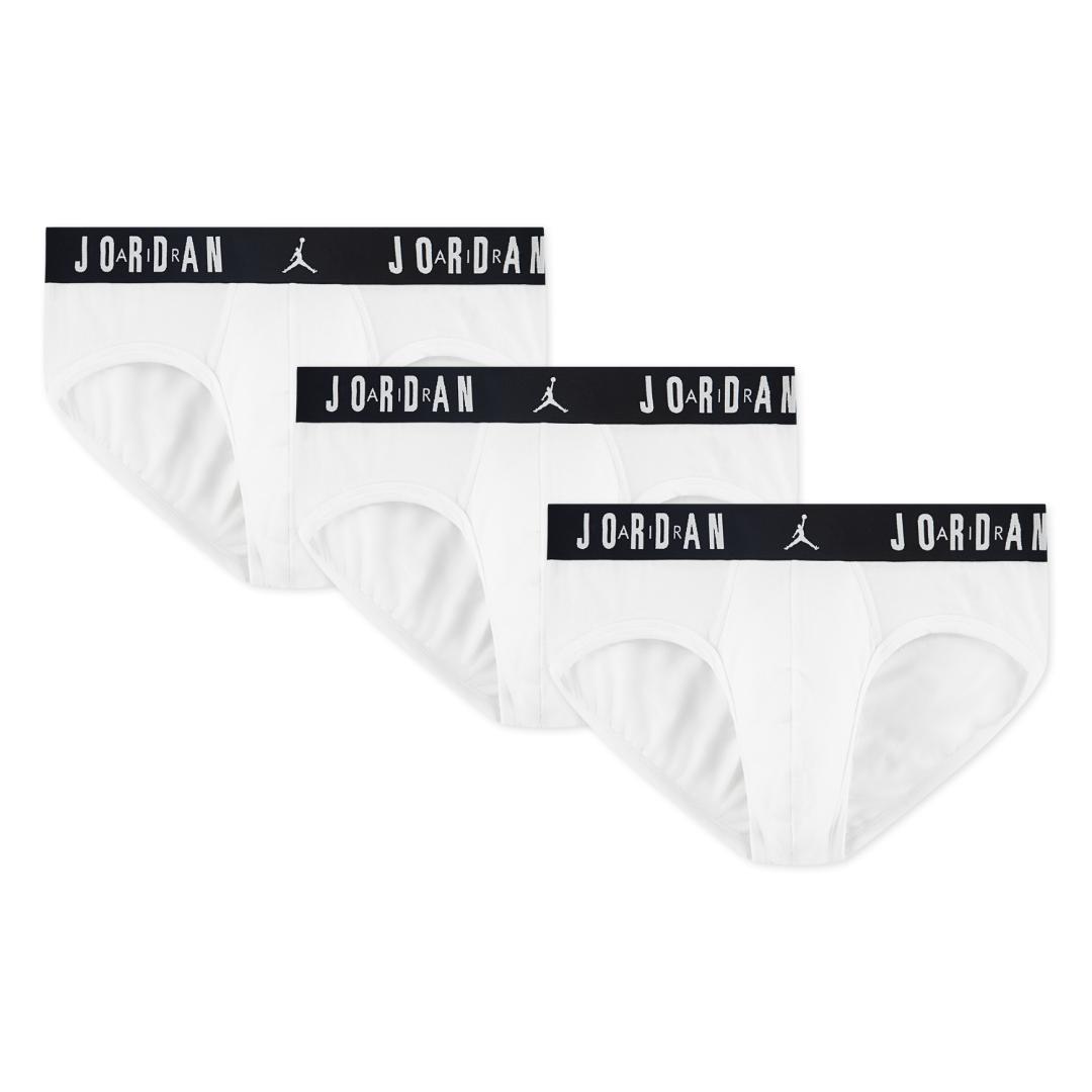 Jordan Men Flight Cotton 3-Pack Brief White