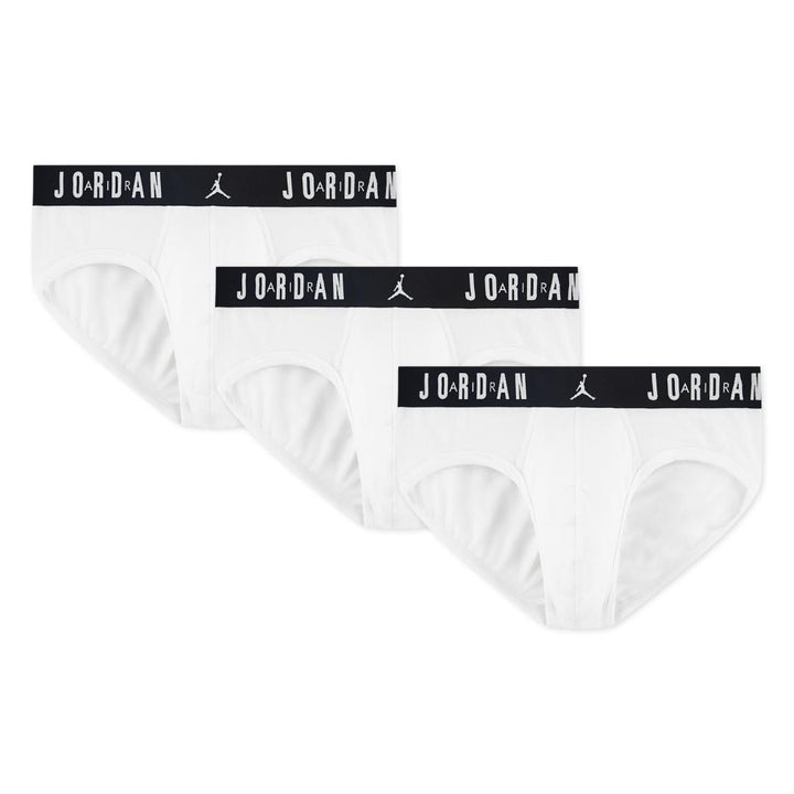 Jordan Men Flight Cotton 3-Pack Brief White