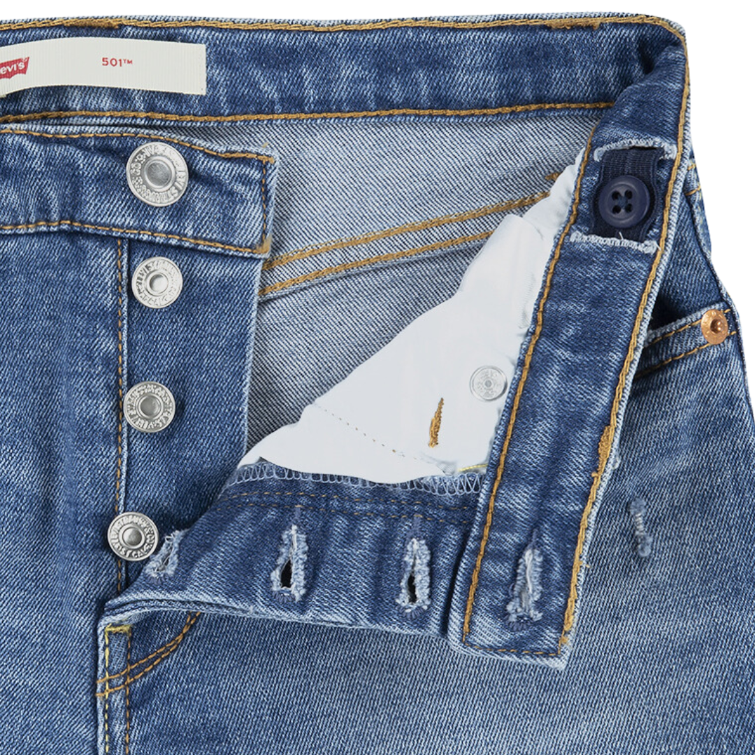 Levi's 501 Ripped Denim Shorts (Big Kids)