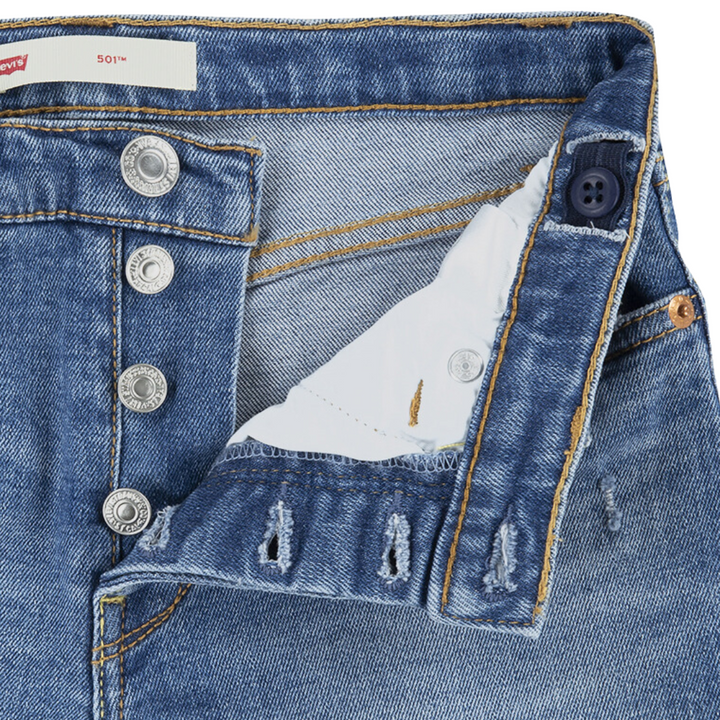 Levi's 501 Ripped Denim Shorts (Big Kids)