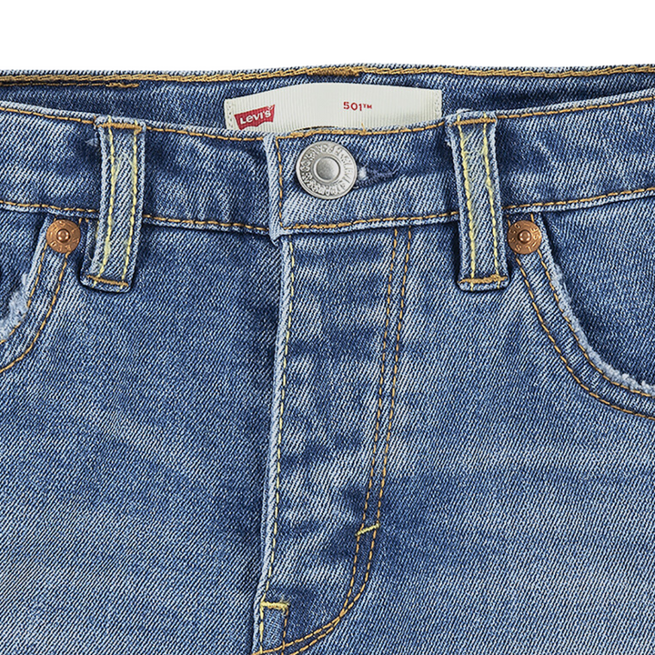 Levi's 501 Ripped Denim Shorts (Big Kids)