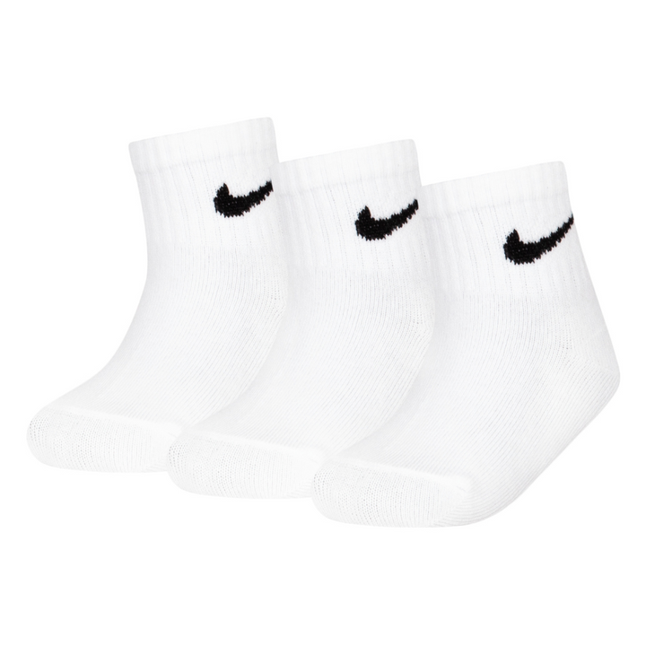 Nike 3-Pack Core Swoosh Gripper Ankle Socks White/Black (Infant)