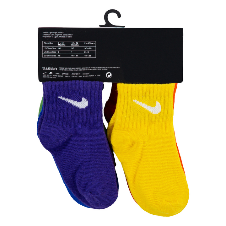 Nike Swoosh 6PK Ankle Socks Multi (Infant)