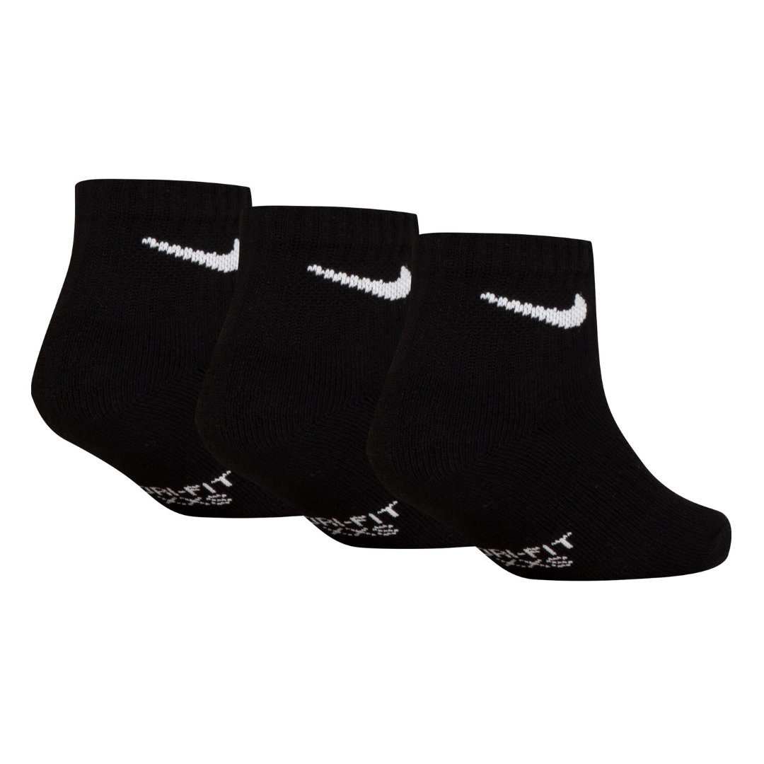 Nike Dri-Fit Performance Basic 6-Pack Quarter Socks Black (Little Kids)