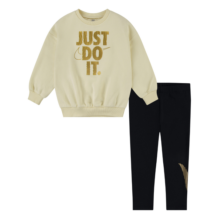 Nike Shine Crew & Legging Set Black (Toddler)