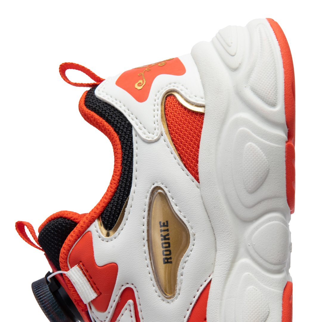 Rookie Chunky Sneaker Off-White/Red (Little Kids)