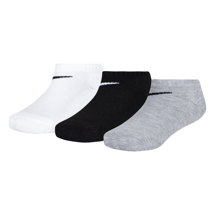 Nike 3-Pack No Show Sock White Dark Gray (Little Kids)