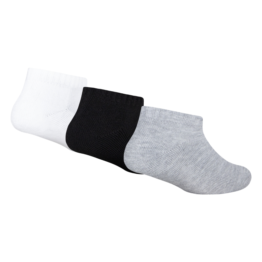 Nike 3-Pack No Show Sock White Dark Gray (Little Kids)